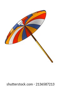 Beach Color Umbrella Sun Protector