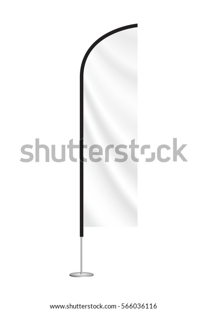 Download Beach Flag Mockup Blank Event Flag Stock Illustration 566036116