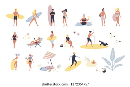 beach people summer set1 - Powered by Shutterstock