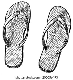 flip flops sketch