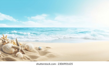 Beach Themed Background with Empty Copy Space for Your Message - Powered by Shutterstock