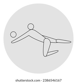 Beach volleyball competition icon. Sport sign. Line art. - Powered by Shutterstock