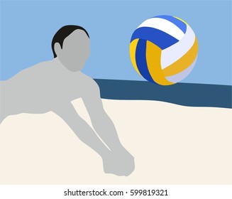 Beach Volleyball Sport Stock Illustration 599819321 | Shutterstock