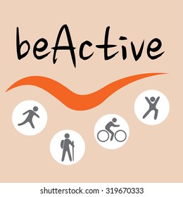 BeActive Sign, Active People Icons