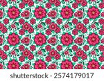 Beaitiful vector pattern with floral elements 