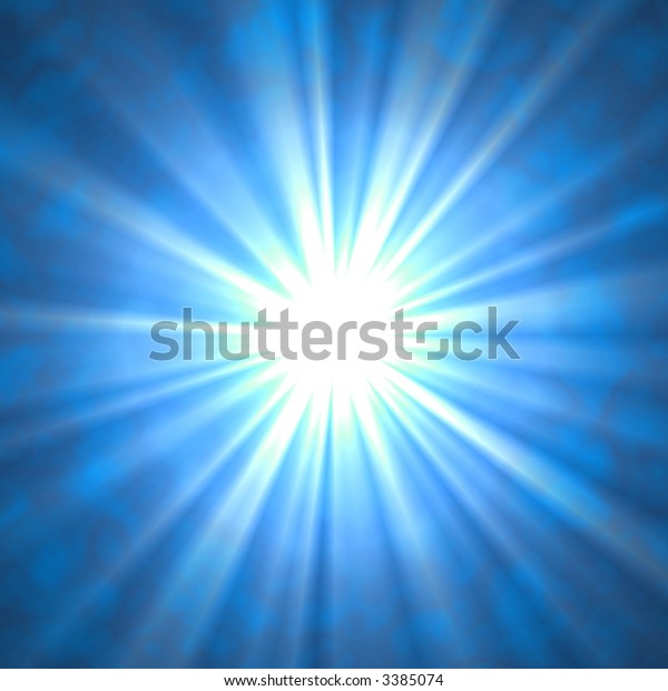 Beaming Rays On Blue Stock Illustration 3385074 | Shutterstock