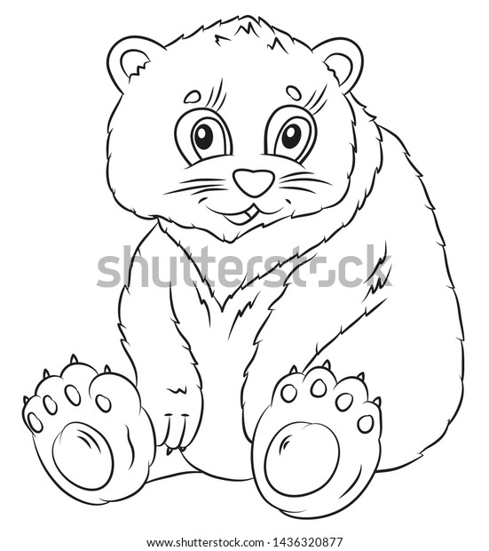 Download Bear Coloring Book Kids Animals Stock Illustration 1436320877