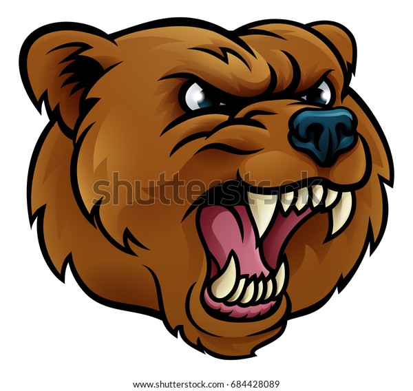 Bear Grizzly Angry Sports Mascot Cartoon のイラスト素材 Bear Grizzly Angry Sports Mascot Cartoon のイラスト素材