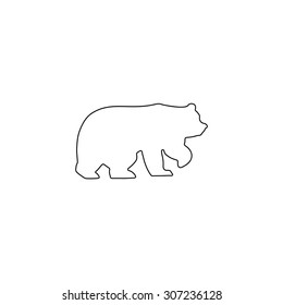 Bear Outline Black Simple Symbol Stock Illustration 307236128 ...