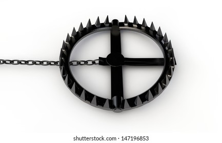 Bear Trap Isolated On White Background