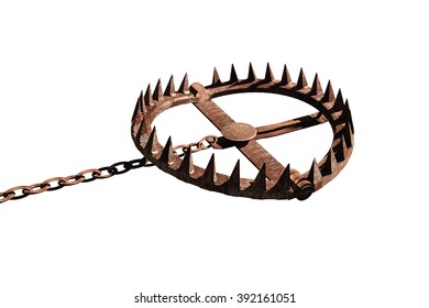 Bear Trap Isolated On White Background