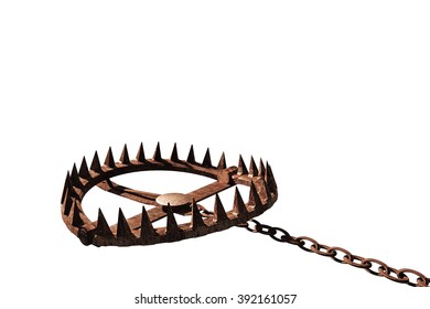 Bear Trap Isolated On White Background