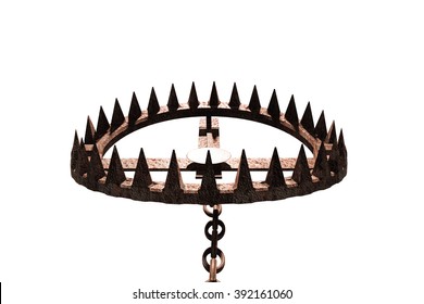 Bear Trap Isolated On White Background