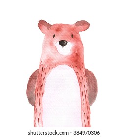 Bear Watercolor Illustration