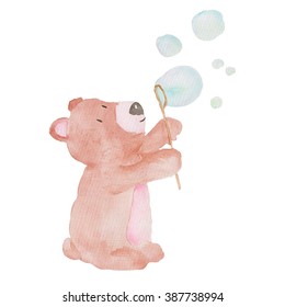 Bear Watercolor Illustration