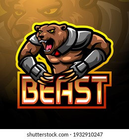 Beast Bear Esport Logo Mascot Design