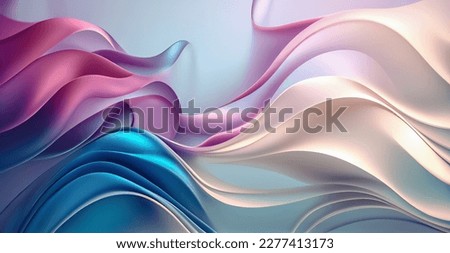 Beautiful Abstract 3D Background with Smooth Silky Shapes Foto d'archivio © 