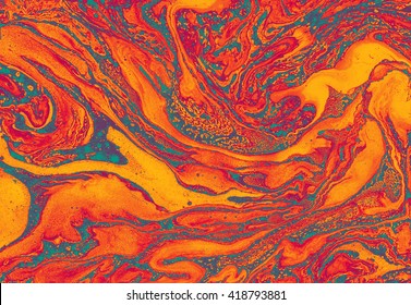 Beautiful abstract background. Acrylic painting. Marble texture. Mixed paints. Contemporary design. Unusual art technique. Vibrant colours.