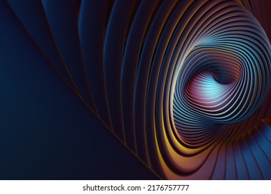 Beautiful Abstract colourful shiny swirl background. Starburst dynamic rings. 3d rendering illustration  Background pattern for design. 