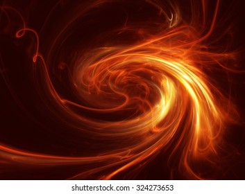 Beautiful Abstract Light Or Fire Swirl. Swirly Flame.