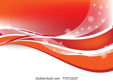 Beautiful abstract red background with waves and space for text