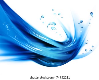 Beautiful Abstract Water Design Or Art Element For Your Projects