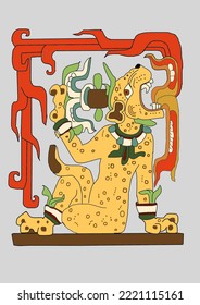 Beautiful Artwork Of A Mayan God.