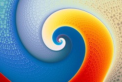 Beautiful Background Abstract Illustration Multi Color Fractal Spiral Lines Effect For Creative Graphic Design, Imagination And Art