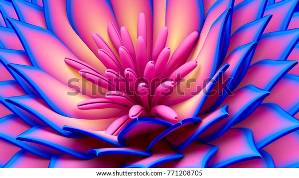 Beautiful background with flowers. 3d illustration, 3d rendering.