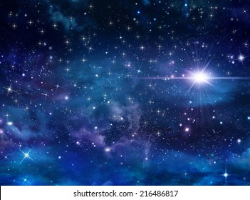 Beautiful Background Of The Night Sky With Stars