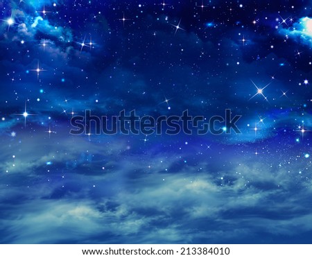 Beautiful Background Night Sky Stars Stock Illustration 213384010