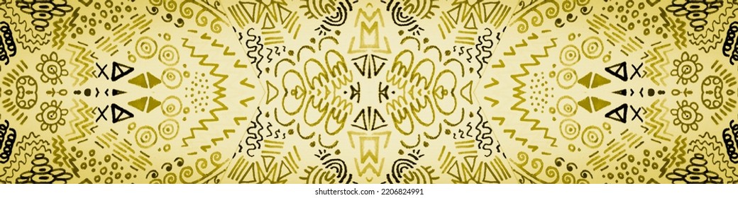 Beautiful Background. Yellow Ethnic Template. Metal India. South Pattern Seamless. Brown Ethnic Art. Metal Aztec Pattern Simple. Geometrics Pattern.