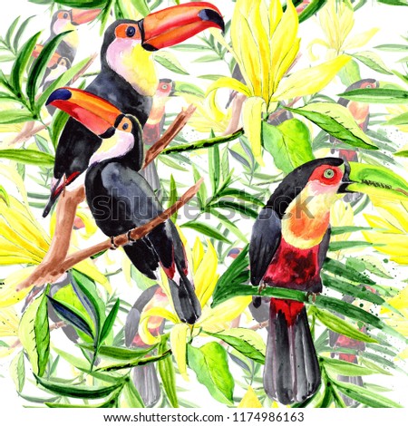 Royalty Free Stock Illustration Of Beautiful Birds Toucans On