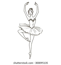 Continuous Line Art Drawing Ballet Dancer Stock Illustration 1021583395 ...