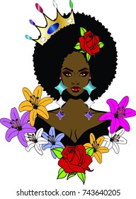 Beautiful black woman and