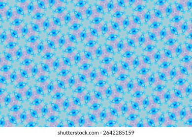 Beautiful Blue Geometric Pattern with Abstract 3D Cube Design fo