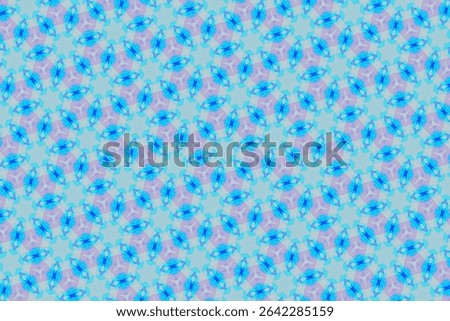 Beautiful Blue Geometric Pattern with Abstract 3D Cube Design fo