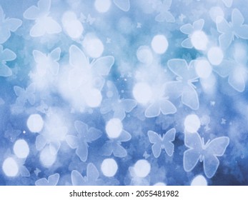 Beautiful Bokeh Buterfly Background - Illustration Design 