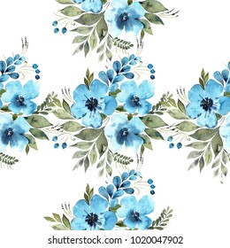 Floral Seamless Pattern Flower Background Flourish Stock Vector ...