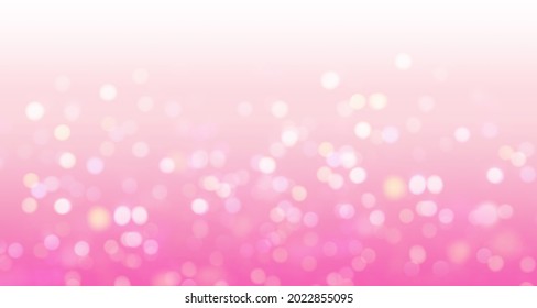 Beautiful charm bokeh light pink or color rose shining golden in spring. Blur gradient abstract background with glow glitter bokeh luxury. Layout design for Anniversary card. Concept love and care 