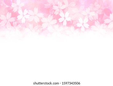 Beautiful cherry blossom background illustration