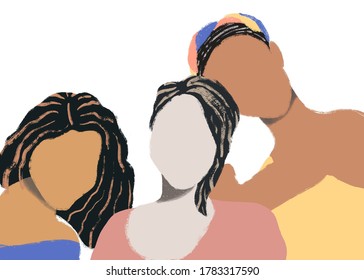 Beautiful color tone of women. Women illustration. Stunning skin color - Powered by Shutterstock