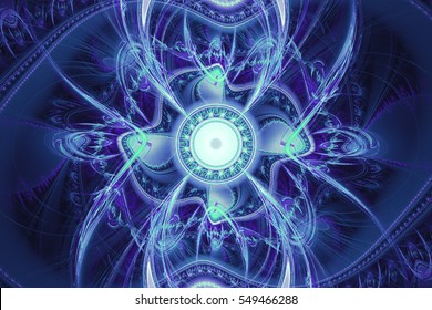 Beautiful colored fractal digital art picture can illustrate your work. Geometry shapes creative concept. Background wallpaper colorful illustration.