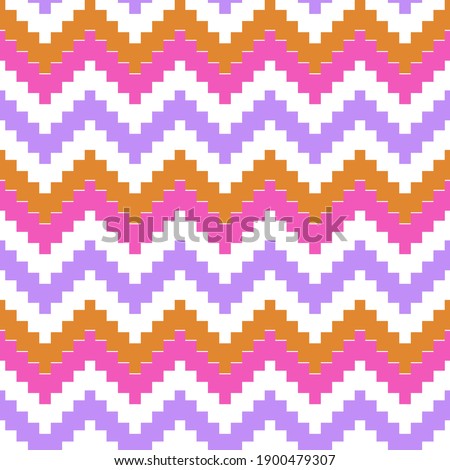Beautiful colorful zig zag pattern
