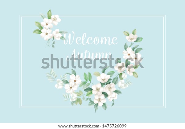 Beautiful Combination Small White Flowers Very Stock