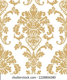 Beautiful damask pattern. Royal pattern with floral ornament. Seamless wallpaper with a damask pattern. 