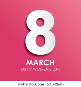 International Womens Day Poster 8 Number Stock Vector (Royalty Free ...