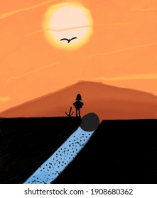 beautiful digital evening Time artwork 