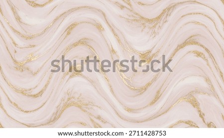 A beautiful and elegant abstract background featuring a liquid marble effect. Soft pink, beige, and gold colors create a gentle, wavy pattern perfect for luxury designs.