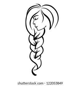 Braid Silhouette Images, Stock Photos & Vectors | Shutterstock